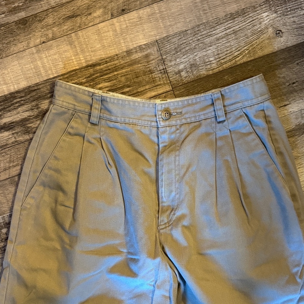 Classic High Waist Tan Women's Shorts / DG23 - Picture 2 of 4